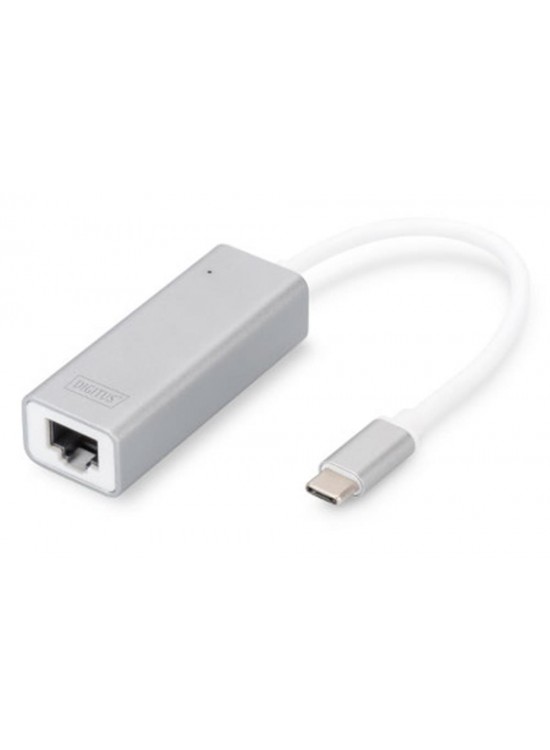 Digitus DN-3024 USB TYPE C  Gigabit Ethernet Adaptörü, 1x10-100-1000 port,1xUSB Tip C erkek port