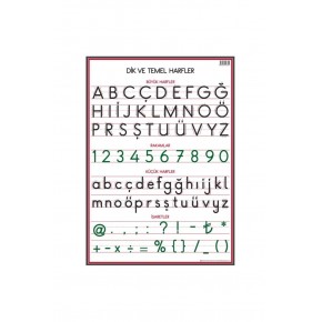 Dik Temel Harfler Panosu