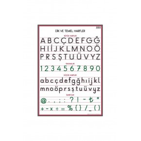 Dik Temel Harfler Panosu