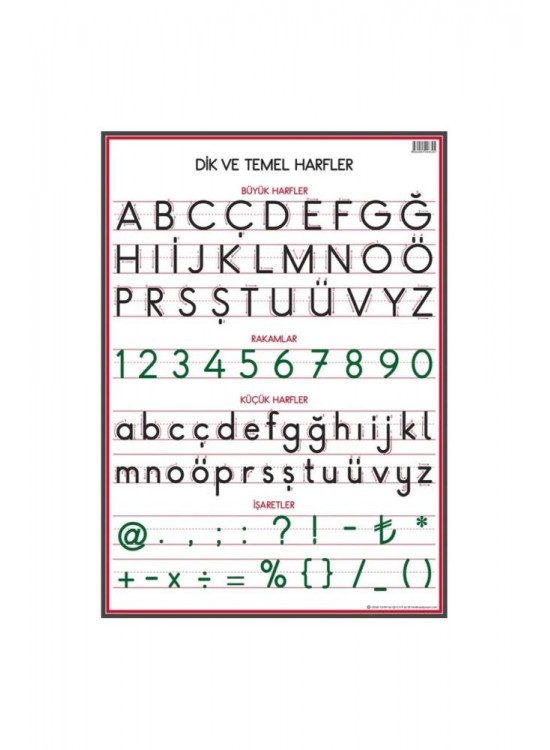 Dik Temel Harfler Panosu Dik Temel Harfler Panosu