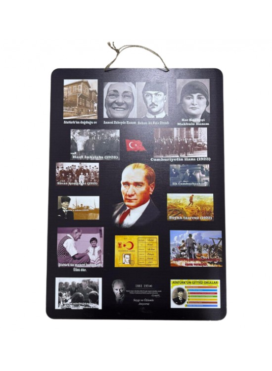 Dikey Atatürk Köşeşi Hayatı 50x70