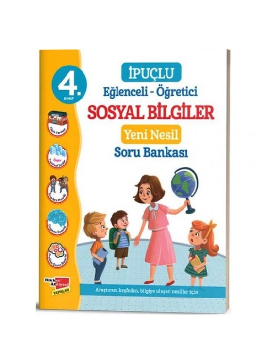 Dikkat Atölyesi 4. Sınıf İpuçlu Eğlenceli-Öğretici Sosyal Bilgiler Yeni Nesil Soru Bankası