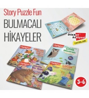 Dikkat Atölyesi Sticker Bulmacalı Hikayeler (4Lü Set)