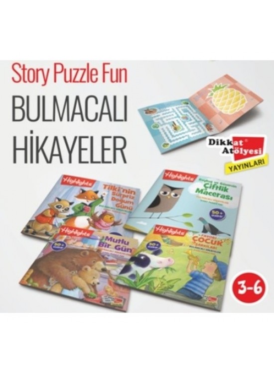 Dikkat Atölyesi Sticker Bulmacalı Hikayeler (4Lü Set)