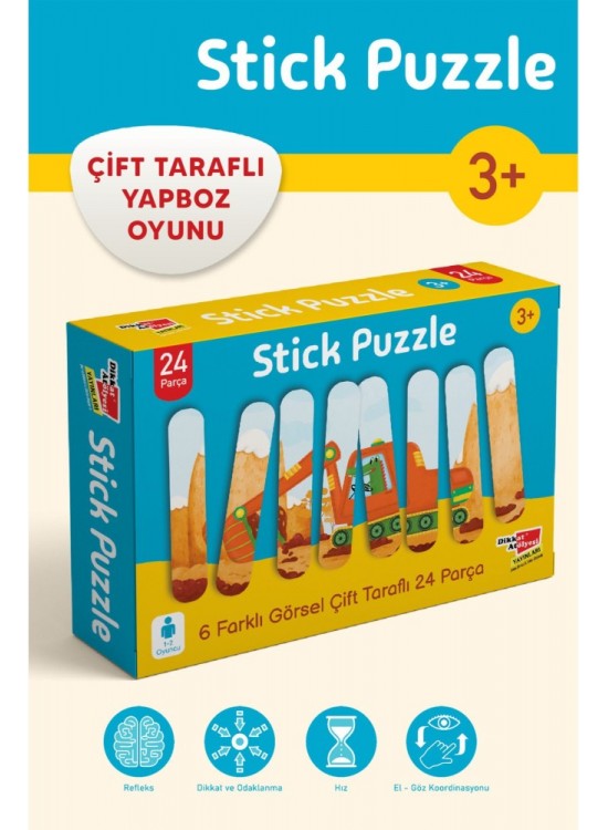 Dikkat Stick Puzzle Çubuklu Çift Taraflı Yapboz Çubukları Dikkat Stick Puzzle Çubuklu Çift Taraflı Yapboz Çubukları