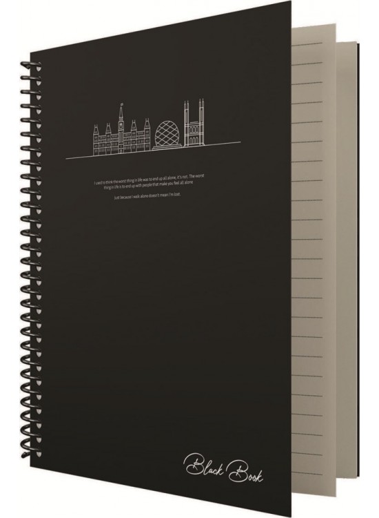 Dilman Black Book 16x22 80 YP Dik Çizgili 6619 Dilman Black Book 16x22 80 YP Dik Çizgili 6619