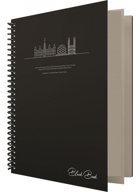 Dilman Black Book 16x22 80 YP Dik Kareli 6618 Dilman Black Book 16x22 80 YP Dik Kareli 6618