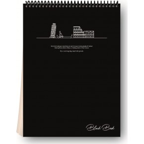 Dilman Black Book Spiralli Yan 16x22 80 YP Çizgili 6613