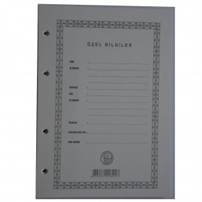 Dilman Cari Hesap Klasörü Yedeği A4 100 YP 1303