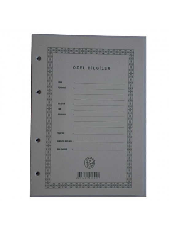 Dilman Cari Hesap Klasörü Yedeği A4 100 YP 1303 Dilman Cari Hesap Klasörü Yedeği A4 100 YP 1303