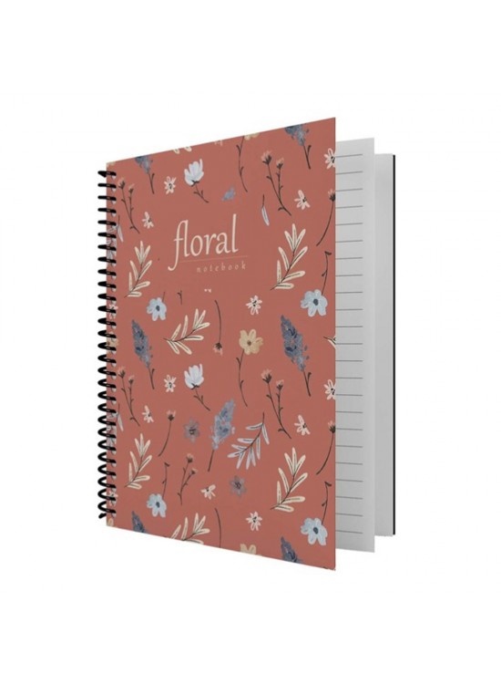 Dilman Defter Floral Serisi 16x22 80 YP Çizgili 6406 Dilman Defter Floral Serisi 16x22 80 YP Çizgili 6406