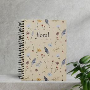 Dilman Flower Spiralli Defter 16x22 80 YP Çizgili 6191
