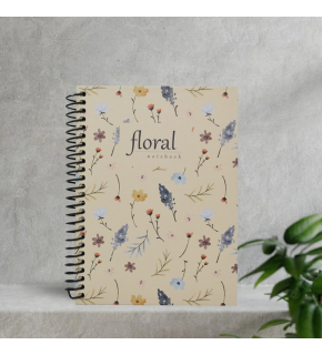 Dilman Flower Spiralli Defter 16x22 80 YP Çizgili 6191