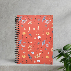 Dilman Flower Spiralli Defter 16x22 80 YP Çizgili 6191