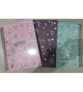 Dilman Flower Spiralli Defter 16x22 80 YP Kareli 6190
