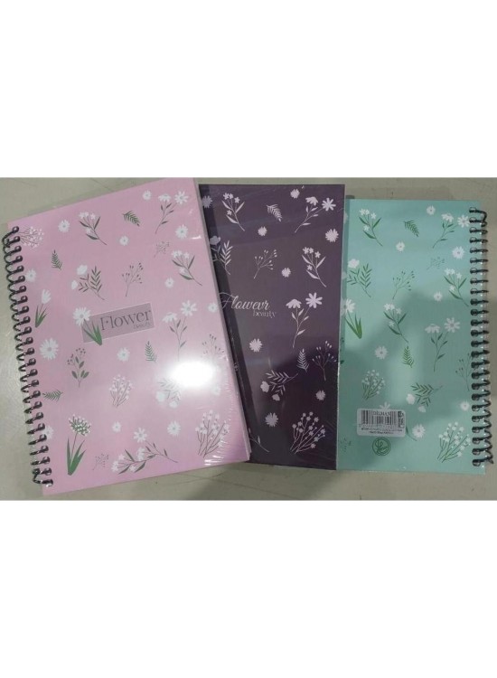 Dilman Flower Spiralli Defter 16x22 80 YP Kareli 6190 Dilman Flower Spiralli Defter 16x22 80 YP Kareli 6190