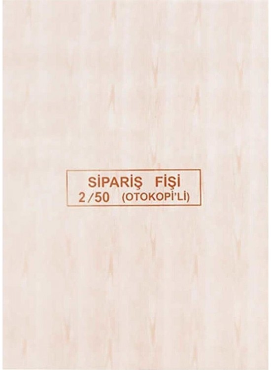 Dilman Sipariş Fişi 2-50 2N Otokopili 4206 (1 Adet)