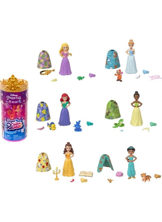 Disney Prenses Color Reveal Renk Değiştiren Ana Karakter Bebekler - 1.Seri HMB69