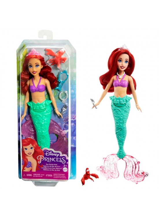 Disney Prenses Denis Kızı Ariel Ve Aksesuarları HLW34