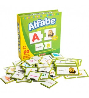 Dıy Toy Alfabe Eğlenceli Bulmacalar 2-6 Yaş 60 Parça