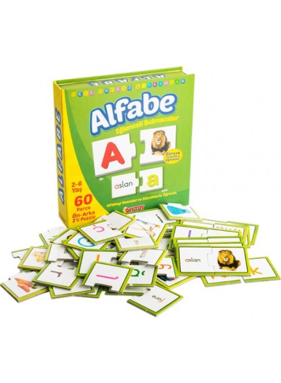 Dıy Toy Alfabe Eğlenceli Bulmacalar 2-6 Yaş 60 Parça