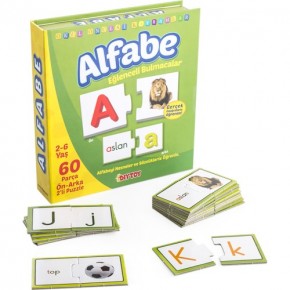 Dıy Toy Alfabe Eğlenceli Bulmacalar 2-6 Yaş 60 Parça