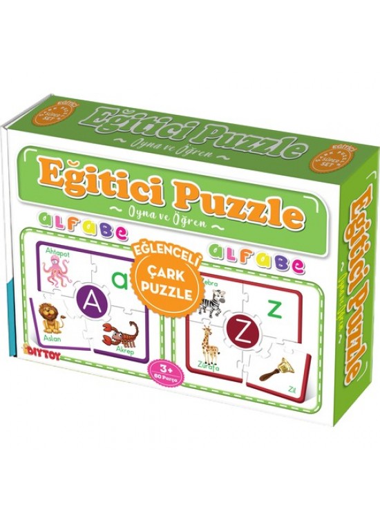 Dıy Toy Çark Eğitici Puzzle Alfabe Cp1970