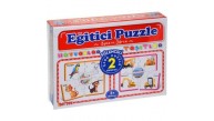 Dıy Toy Çark Eğitici Puzzle Hayvanlar-Taşıtlar 1963