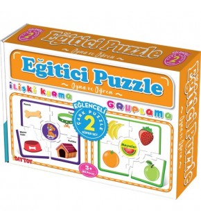 Dıy Toy Çark Eğitici Puzzle İlişki-Gruplama Cp1956