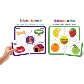 Dıy Toy Çark Eğitici Puzzle İlişki-Gruplama Cp1956