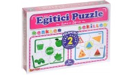 Dıy Toy Çark Eğitici Puzzle Renkler-Şekiller Cp1949