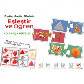 Dıy Toy Eşleştir Ve Öğren Meslek-Renk-Şekil 3+