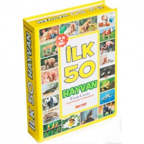Dıy Toy İlk 50 Hayvan Flash Cards 12 Ay Üzeri