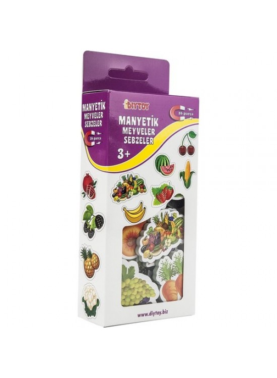 Dıy Toy Manyetik Meyveler-Sebzeler 3+ 26 Parça