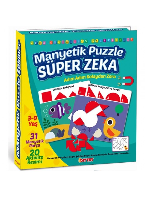Dıy Toy Manyetik Puzzle Süper Zeka 3-9 Yaş Iq1536