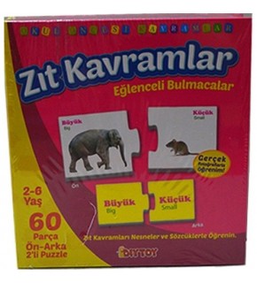 Dıy Toy Zıt Kavramlar 2-6 Yaş 60 Parça Zıt1390