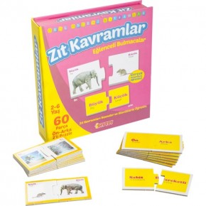 Dıy Toy Zıt Kavramlar 2-6 Yaş 60 Parça Zıt1390
