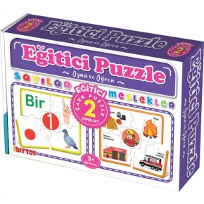 Dıytoy Çark Eğitici Puzzle Sayılar-Mesleklercp1932