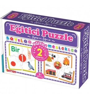 Dıytoy Çark Eğitici Puzzle Sayılar-Mesleklercp1932