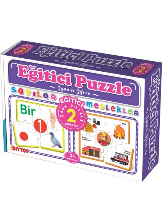 Dıytoy Çark Eğitici Puzzle Sayılar-Mesleklercp1932