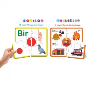 Dıytoy Çark Eğitici Puzzle Sayılar-Mesleklercp1932