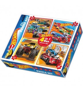 Dıytoy Puzzle 4İn1 Set Hotwheels Hw1895