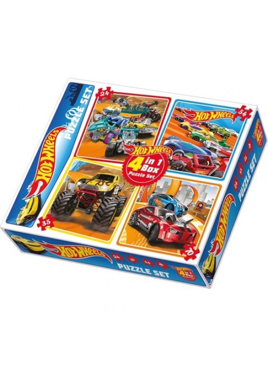 Dıytoy Puzzle 4İn1 Set Hotwheels Hw1895