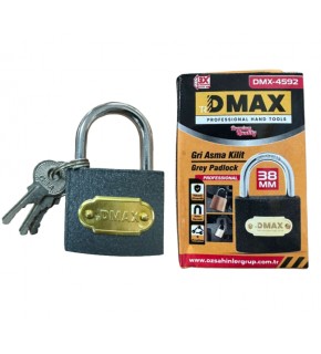Dmax Asma Kilit Gri 38mm