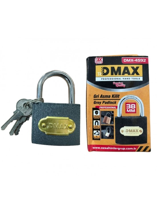Dmax Asma Kilit Gri 38mm