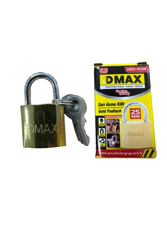 Dmax Asma Kilit Sarı 25mm