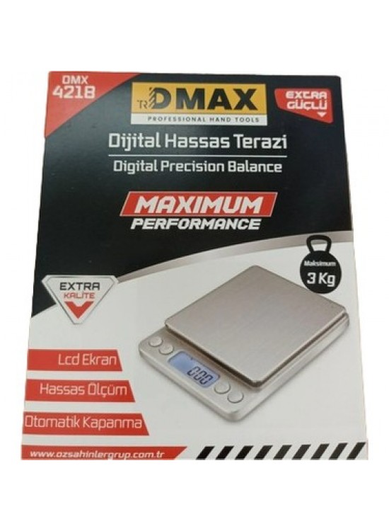 Dmax Prof Dijital Hassas Terazi 500Gr