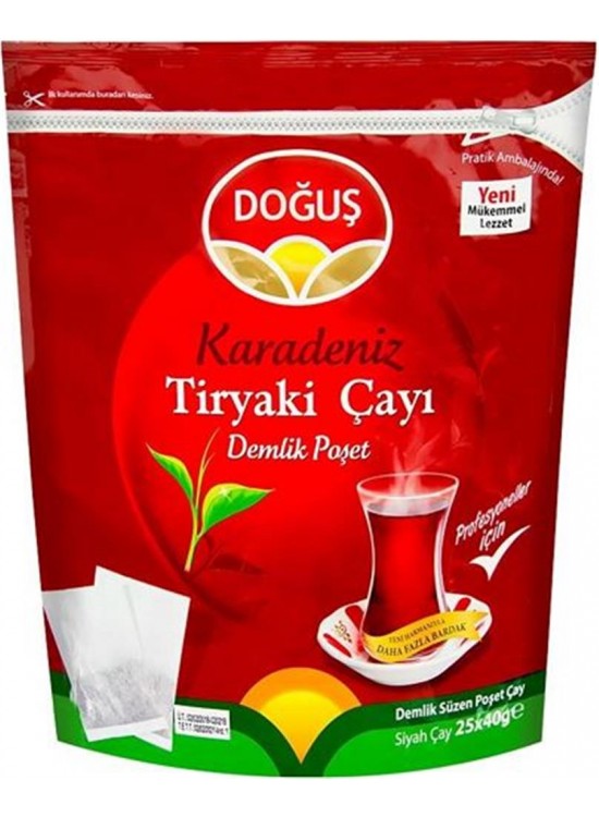 Doğuş Karadeniz Tiryaki Demlik Poşet Çay 25x40 gr Doğuş Karadeniz Tiryaki Demlik Poşet Çay 25x40 gr