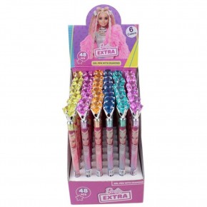 Dolphin Jel Kalem Barbie Taşlı 6 Renk B-170 (1 Adet)