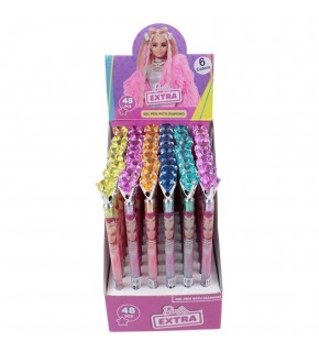 Dolphin Jel Kalem Barbie Taşlı 6 Renk B-170 (1 Adet)